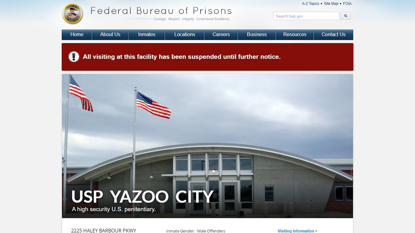 USP Yazoo City - Federal Bureau of Prisons